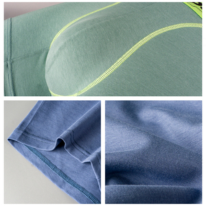 Bóxer transpirable para adultos con logotipo de cintura de tiro medio de alta calidad, ropa interior de algodón orgánico 100% para hombres de pierna corta con venta al por mayor - Product Image 4