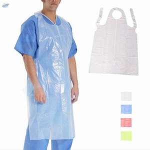 Grembiuli in plastica blu monouso - Product Image 3