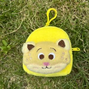 Cute New Style Adorable Plush Coin Purse Cartoon Animal Head Earphone Bag Pendant Phone Bag Keychain Wholesale
