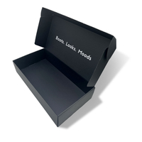 Boîtes Postales Personnalisées Haut de Gamme et de Haute Qualité Noires avec Votre Logo, Laminage Mat, Impression Double Face, Emballage pour Vêtements