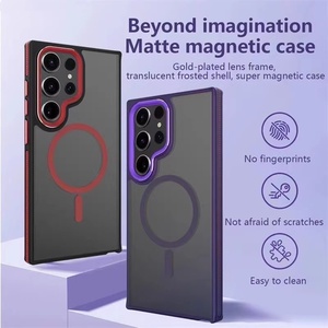 Funda Magnética Mate Armor para Teléfono Samsung Galaxy S26 S25 S24 Ultra S23 Plus, Protección <span class=keywords><strong>de</strong></span> Cámara <span class=keywords><strong>de</strong></span> Metal, <span class=keywords><strong>Carga</strong></span> Segura Magnética - Product Image 2