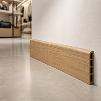 Plinthe murale WPC grise WYRAX 80 mm pour hôtel, appartement, intérieur, bureau – Fournisseur direct usine