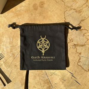 Promotion Black Color Cotton Dust-proof <b>Pouch</b> Custom <b>Drawstring</b> Bag With Logo Printing - Product Image 3