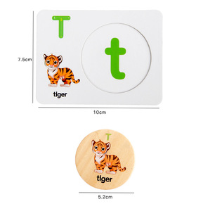 Tarjeta Flash de cognición del alfabeto inglés <span class=keywords><strong>para</strong></span> niños pequeños, Material de madera <span class=keywords><strong>para</strong></span> 5 a 7 años, aprendizaje de <span class=keywords><strong>palabras</strong></span> en inglés y alfabetos a juego - Product Image 6