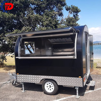 Nouveau design Kiosque à crème glacée Chariot de restauration rapide Hot Dog Taco Camion de restauration rapide Remorque de cuisine mobile