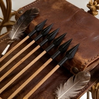 Flèches de chasse en carbone mélangé en fer noir en gros pour arc à poulies avec pointes en acier, pointe de flèche pour arbalète