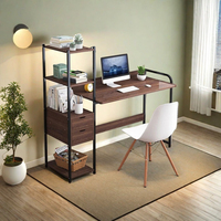 Vente en gros de bureau à domicile en bois meubles de bureau bureau d'ordinateur d'angle pour chambre bureau avec tiroirs et étagère
