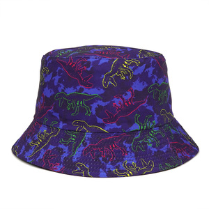 INS Popular-sombreros de pescador con estampado de bosque Tropical para mujer, sombrero de pescador de doble cara, moda de verano - Product Image 4