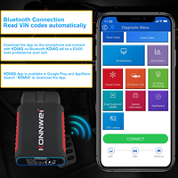 Adaptador de Interfaz OBD2 Inalámbrico Bluetooth para Todos los Sistemas, Escáner Automotriz KONNWEI KDIAG, Herramienta de Diagnóstico para Autos