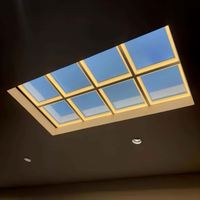 Fenêtre artificielle d'intérieur avec lumière LED, lumière du jour simulée, pour bureau, hôpital, hôtel, éclairage intérieur
