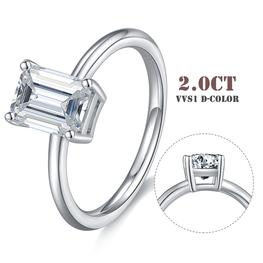 925 Sterling Silver Moissanite Ring - Elegant & Durable