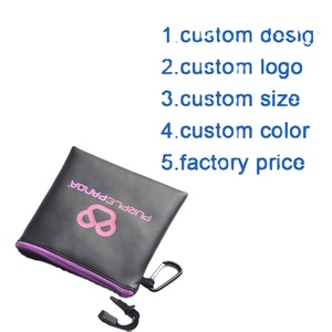 Sac d'emballage en PU noir avec fermeture éclair, impression personnalisée, pour produits électroniques, vente en gros - Product Image 1