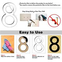 Numéros de maison autocollants de 3 pouces, lettres et chiffres d'adresse en acrylique noir pour l'extérieur, idéal pour le jardin, les boîtes aux lettres