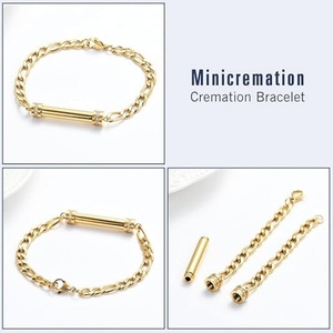 Bracelet urne en acier inoxydable pour cendres, bijou commémoratif, souvenir personnalisé, cadeau avec logo sur mesure - Product Image 5