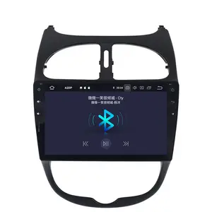Android 10.0 2GB + 16GB Car GPS NavigationためPeugeot 206 2000-2016 Auto Stereo Head Unit Multimedia Player Radio Tape Recorder