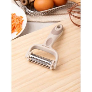 Neo-Flram in acciaio inox a tre funzioni coltello vegetale ecologico accessorio da cucina con contenitore in alluminio PC tritatutto per verdure - Product Image 1