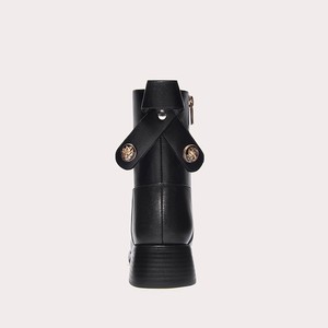 Bottines <span class=keywords><strong>Chelsea</strong></span> tendance à bout rond et talons épais, style vintage, nouvelle collection automne Lily Wei, grandes tailles - Product Image 4