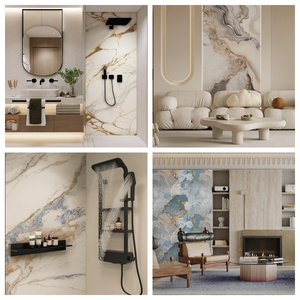 Hiện đại không thấm nước gạch ceramic Panel tường cao cấp chất lượng đá tự nhiên Panel tường cho phòng tắm trang trí nội thất chất lượng tấm Tường Bảng - Product Image 5