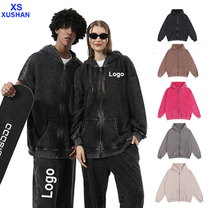 Factory Custom Men's Fleece Tracksuit Set Hoodie Sweatpants Embroidery Vintage Style Terry Fabric 350GSM Cotton Breathable