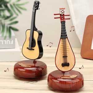 2025 caja de música giratoria guitarra violín caja de música Regalo de Cumpleaños niña Regalo De vacaciones sala de estar decoración creativa caja de música - Product Image 2