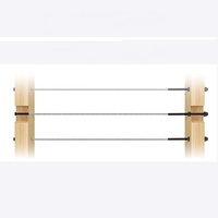 Kit de garde-corps de câble en acier inoxydable noir 304 316 tendeur de goujon fileté à sertir à main pour câble de 1/8 "pour poteau en métal 2x2