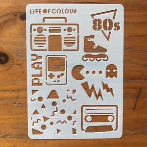 Modèle de peinture artistique à motifs personnalisés, pochoir réutilisable, outils de dessin pour enfants - Product Image 4