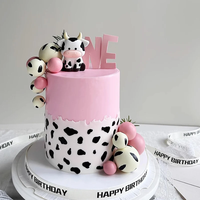 10 Uds Topper para pastel de feliz cumpleaños acrílico espejo dorado Cupcake Topper para niños cumpleaños fiesta pastel postre decoraciones Baby Shower