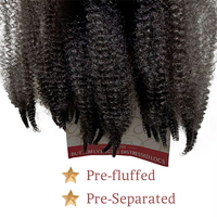 BELEZA 1 #   Extensions de cheveux synthétiques torsadées à la machine, haute qualité, 3X, boucles au crochet, pas chères