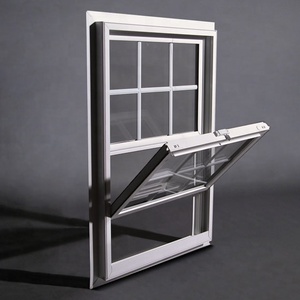 Ventanas de PVC, Ventanas Abatibles de UPVC, Ventana de <span class=keywords><strong>Vinilo</strong></span> con Doble Acristalamiento para Baño, Cocina, Casa, Tamaño Personalizado - Product Image 1