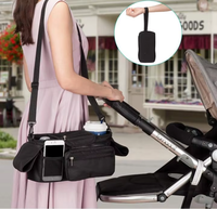 Sac de poussette en tissu Oxford grande capacité, durable, à fermeture éclair, multifonctionnel, portable, pour le voyage et le rangement quotidien – Vente chaude