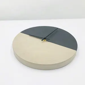 卸売ホームカラフルな大きな丸い自動画像3Dデジタル数字アナログミュートコンクリート装飾壁時計