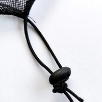 Bonnet de perruque en polyester noir avec cordon de serrage du fabricant |   Filet à cheveux en dentelle à maintien ferme pour la création de queues de cheval à usage commercial