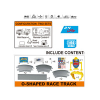Set de Pista de Carreras de Autos RC de 2.4GHz, Autos de Carreras de Aleación Fundida a Presión a Escala 1:64 con 2 Autos a Control Remoto, Control por Aplicación, Regalo para Niños