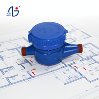 ZHAOJI DN20 Multi-Jet Mechanical Water Meter Kuningan/Besi Cor/Baja Tahan Karat 304 IP68 Flow Meter Bersertifikasi ISO Akurasi Kelas B