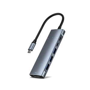 Многофункциональная USB-док-станция 9-в-1 с кабелем в ПВХ-оплетке, Type-C хаб, совместимая с мобильными телефонами, ноутбуками и планшетами - Product Image 4