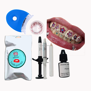 Vente à Chaud Accessoires de Blanchiment des Dents Multi-Usage Logo Privé OEM Gratuit Kit de Pierres Précieuses Dents avec <span class=keywords><strong>Colle</strong></span> Légère de Durcissement Meilleur de sa Classe - Product Image 2