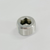 WAKAMASTU 1 "NPT Plug 304 Raccord de tuyau en acier inoxydable Douille Compteur Filetage coulé Prise mâle à tête hexagonale interne