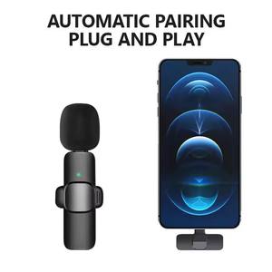 Nouveau 2026 – Microphone Lavalier sans Fil 2.4GHz 2-en-1 Portable Mini pour Enregistrement, Compatible <span class=keywords><strong>iPhone</strong></span> 15, 16, 17 - Product Image 6