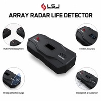 Détecteur de vie radar multi-unités LSJ-ARD 8 en 1 en cascade pour la recherche de victimes piégées, 90°, précision 0,5 m, alarme Wi-Fi, protection IP65