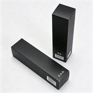 Custom Printed Recyclable Paperboard Slotted Gift <b>Box</b> with Handle for Cosmetic Packaging Oblong Shape - Product Image 2