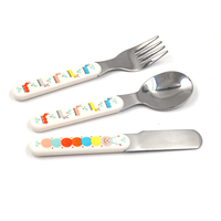 Couverts pour enfants Vaisselle Cuillère et Fourchette Ensembles de vaisselle Couteau de cuisine en acier inoxydable Ensemble de couteaux de chef pour l'école Bébé Enfants