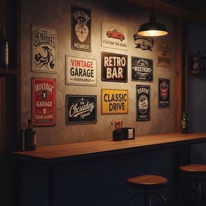 Manufacturer Cheap Custom Rusty Look Distressed Finish Tin Plate Vintage Sign for Farmhouse <b>Kitchen</b> Decor - Product Image 1