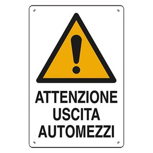 Segnale 'AVVERTENZA: USCITA VEICOLO' 40x60 cm - Product Image 3