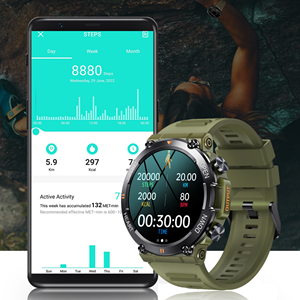 Montre connectée de <span class=keywords><strong>sport</strong></span> K56 Pro 400 mAh avec boussole, éclairage personnalisable en usine, étanche, anti-poussière - Compatible avec l'application Dafit - Product Image 6