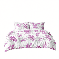 Juego de Funda Nórdica Floral Manemi, 100% Algodón, 3 Piezas, Ropa de Cama Moderna para el Hogar, Lavable a Máquina, Patrón Tejido, 100 Hilos, Hecho en China