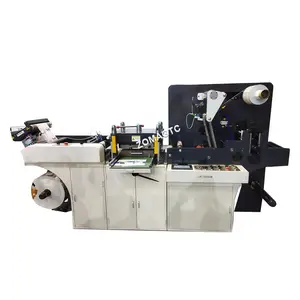 Rotolo per rotolo automatico etichetta adesiva carta rotativa fustellatore taglio taglierina macchina Rewinder