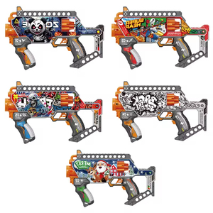 Pistola eléctrica de balas blandas, juguete de pistola de balas blandas con estampado UV, armas de plástico de espuma EVA, juego de disparos, pistola automática de aire suave para niños - Product Image 1