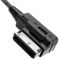 Cable Adaptador USB2.0 a Macho a Media en AMI MDI AUX para Unidad Flash para Automóvil Q5 / Q7 / A8 / A6 / S5 / A5 / A4L / A4 / A3, 0.3m Negro