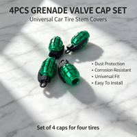 Accessoires de voiture : Nouveaux capuchons de valve de pneu personnalisés pour jantes en alliage – Style universel et personnalisé