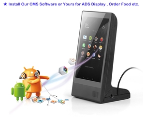 สถานีชาร์จโทรศัพท์ในร้านอาหาร พร้อมโฆษณาผ่าน WIFI เครื่องเล่นเพลง จอ LCD เมนูบนโต๊ะ แบตสำรอง - Product Image 2